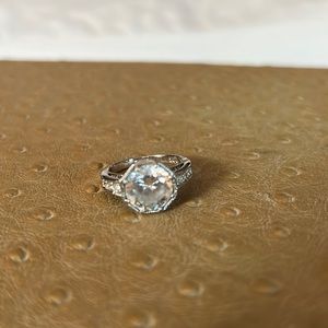 Size 7 sterling and zirconia ring